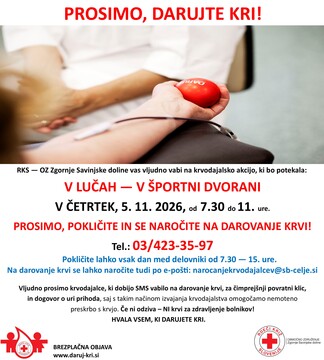 KA LUČE, Športna dvorana, 5. november 2026
