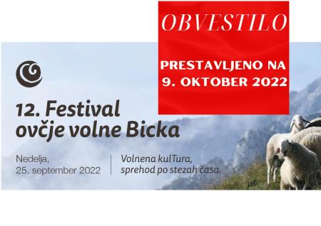 12. Festival ovčje volne Bicka - prestavljen na 9. oktober 2022